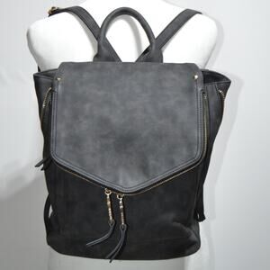 Violet Ray Tonni Triple Compartment Charcoal Backpack Purse Bag